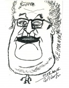Doc. dr. Liubomiro Viktoro Žeimanto draugiškas šaržas. Piešė Gediminas Pilaitis. Rašalinis parkeris. 1978 metai Doc. dr. Liubomiro Viktoro Žeimanto draugiškas šaržas. Piešė Gediminas Pilaitis. Rašalinis parkeris. 1978 metai